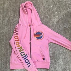 Pink Aviator Nation Zip up.
